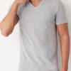 Tricou bumbac barbati cu decolteu in V Cotonella AU297 0001-BARBATI