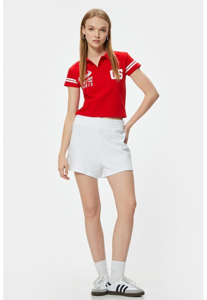 Tricou crop cu imprimeu-FEMEI/IMBRACAMINTE/Tricouri si maiouri-IMBRACAMINTE/Tricouri si maiouri