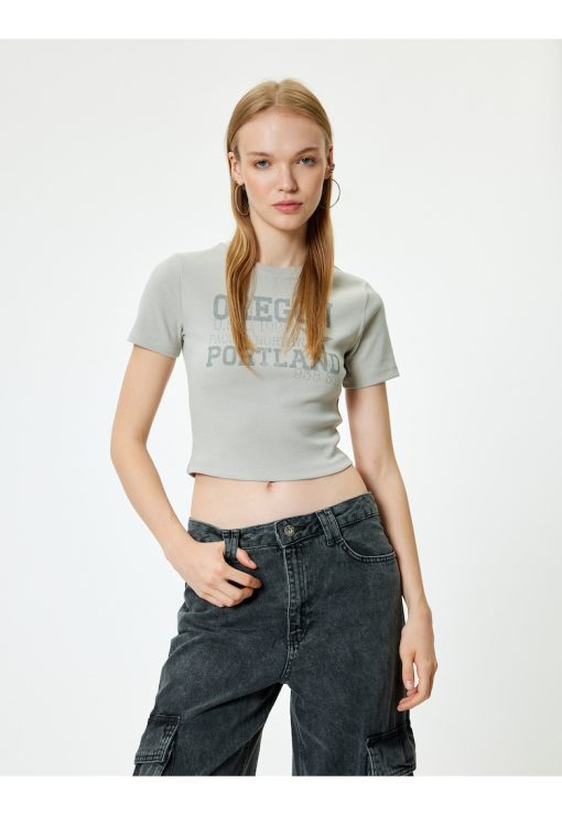Tricou crop striat-FEMEI/IMBRACAMINTE/Tricouri si maiouri-IMBRACAMINTE/Tricouri si maiouri