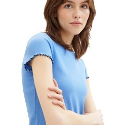 Tricou crop striat-FEMEI/IMBRACAMINTE/Tricouri si maiouri-IMBRACAMINTE/Tricouri si maiouri