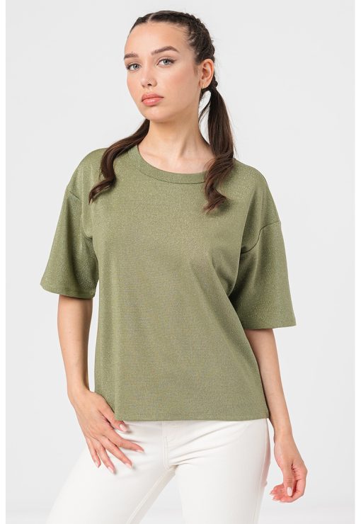 Tricou cu aspect stralucitor Shimmer-FEMEI/IMBRACAMINTE/Tricouri si maiouri-IMBRACAMINTE/Tricouri si maiouri