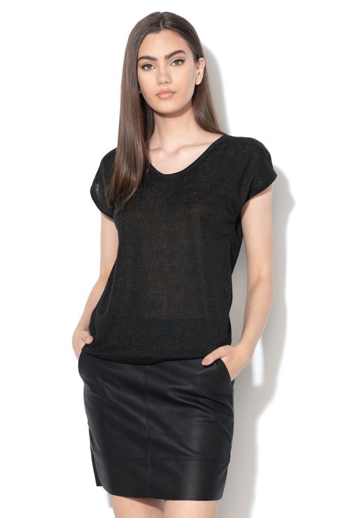 Tricou cu decolteu in V Silvery-FEMEI/IMBRACAMINTE/Tricouri si maiouri-IMBRACAMINTE/Tricouri si maiouri