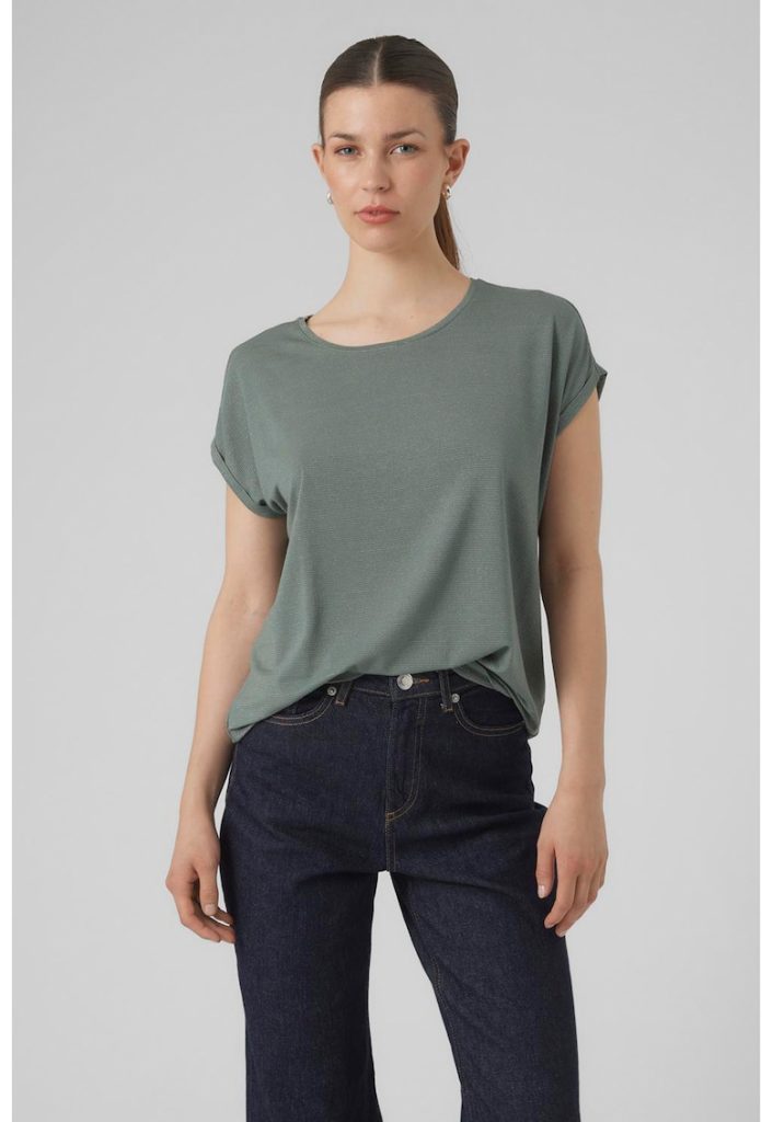Tricou cu decolteu la baza gatului-FEMEI/IMBRACAMINTE/Tricouri si maiouri-IMBRACAMINTE/Tricouri si maiouri