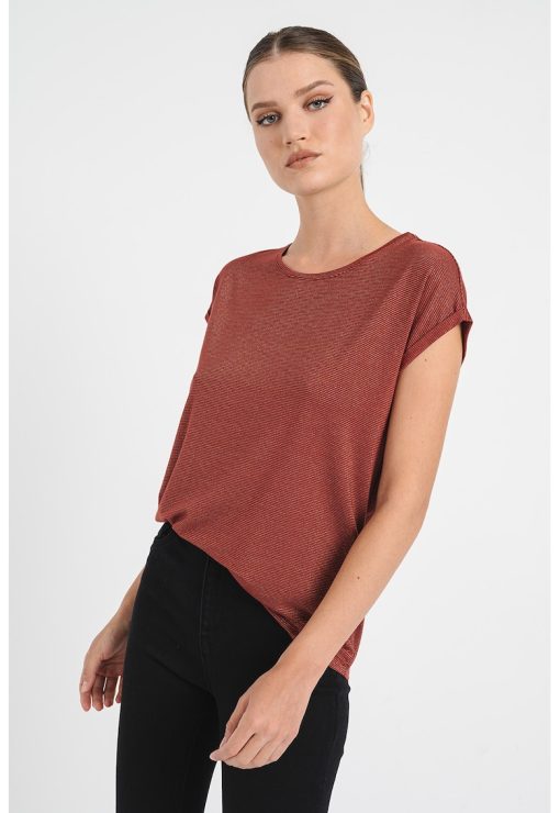 Tricou cu decolteu la baza gatului-FEMEI/IMBRACAMINTE/Tricouri si maiouri-IMBRACAMINTE/Tricouri si maiouri