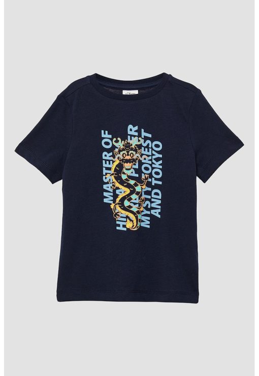 Tricou cu decolteu la baza gatului si imprimeu-BAIETI/IMBRACAMINTE/Tricouri si maiouri-IMBRACAMINTE/Tricouri si maiouri
