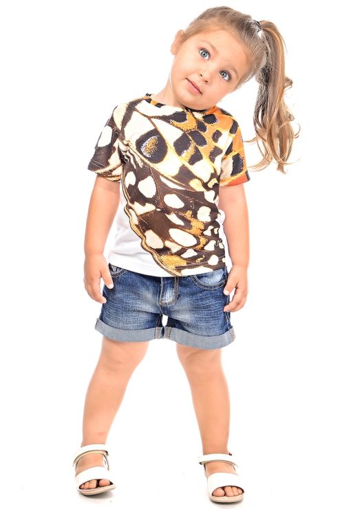 Tricou cu decolteu la baza gatului si imprimeu-FETE/IMBRACAMINTE/Tricouri si maiouri-IMBRACAMINTE/Tricouri si maiouri