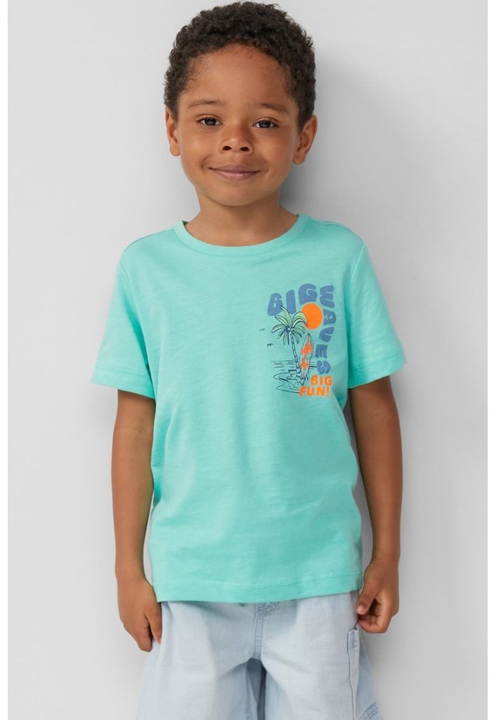 Tricou cu decolteu la baza gatului si imprimeu-BAIETI/IMBRACAMINTE/Tricouri si maiouri-IMBRACAMINTE/Tricouri si maiouri