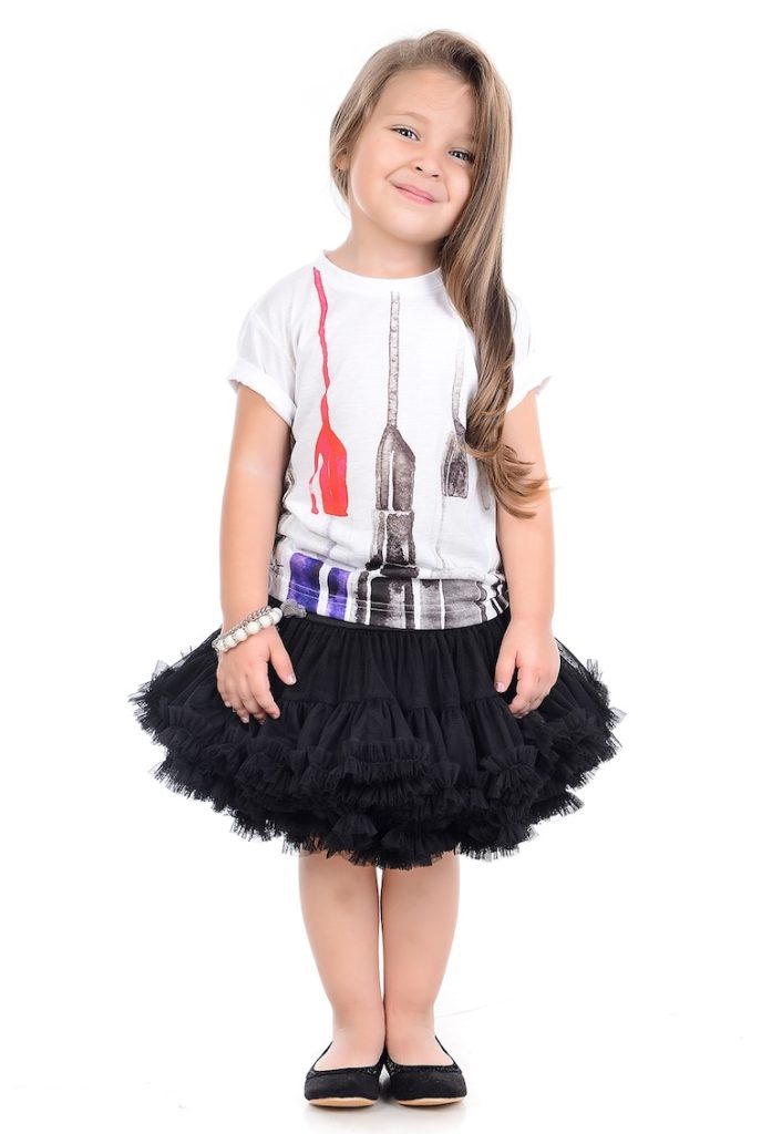 Tricou cu decolteu la baza gatului si imprimeu grafic-FETE/IMBRACAMINTE/Tricouri si maiouri-IMBRACAMINTE/Tricouri si maiouri