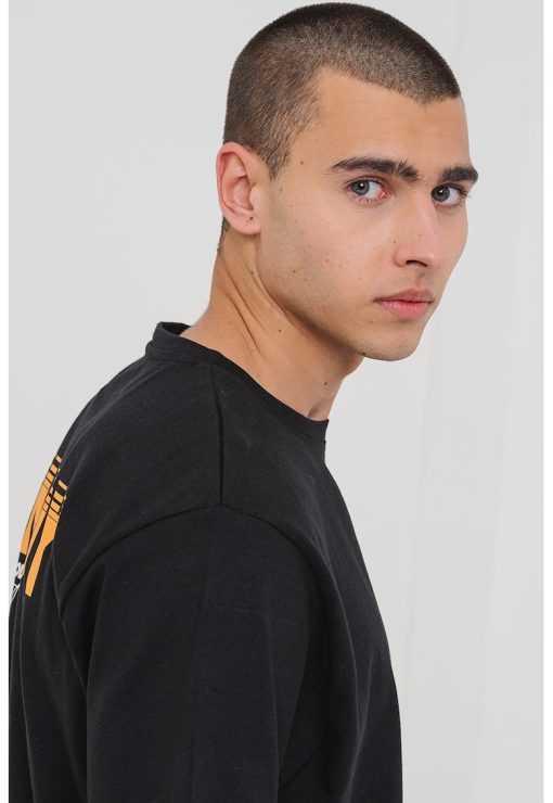 Tricou cu decolteu la baza gatului si imprimeu text-BARBATI/IMBRACAMINTE/Tricouri si maiouri-IMBRACAMINTE/Tricouri si maiouri