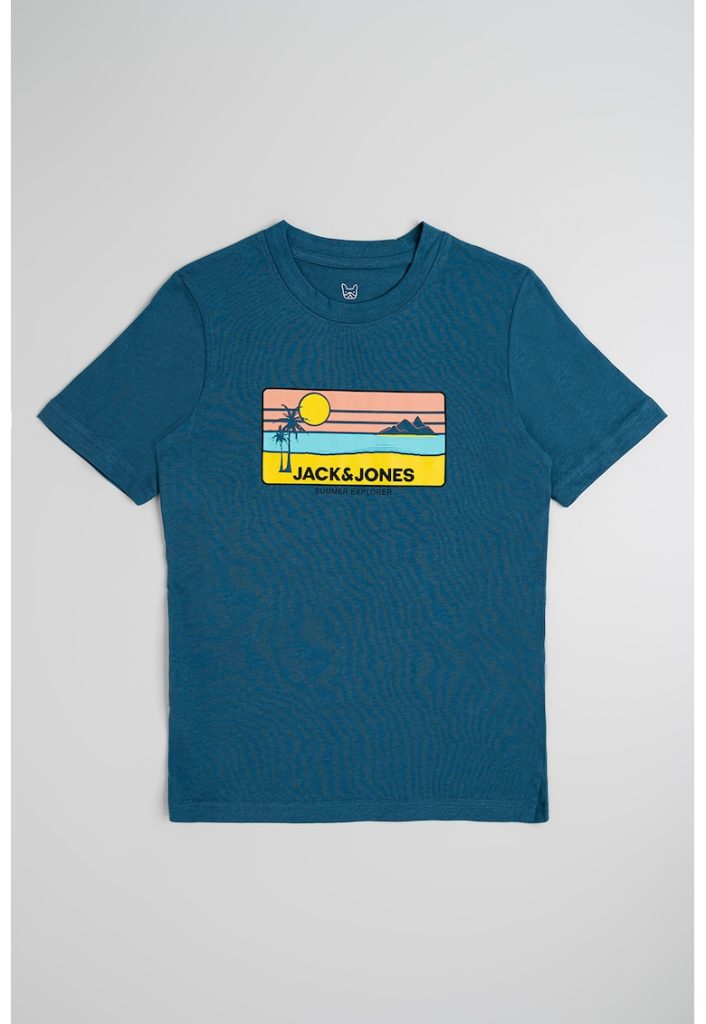 Tricou cu decolteu la baza gatului si logo-BAIETI/IMBRACAMINTE/Tricouri si maiouri-IMBRACAMINTE/Tricouri si maiouri