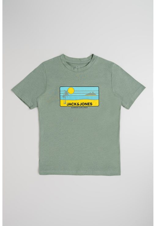 Tricou cu decolteu la baza gatului si logo-BAIETI/IMBRACAMINTE/Tricouri si maiouri-IMBRACAMINTE/Tricouri si maiouri