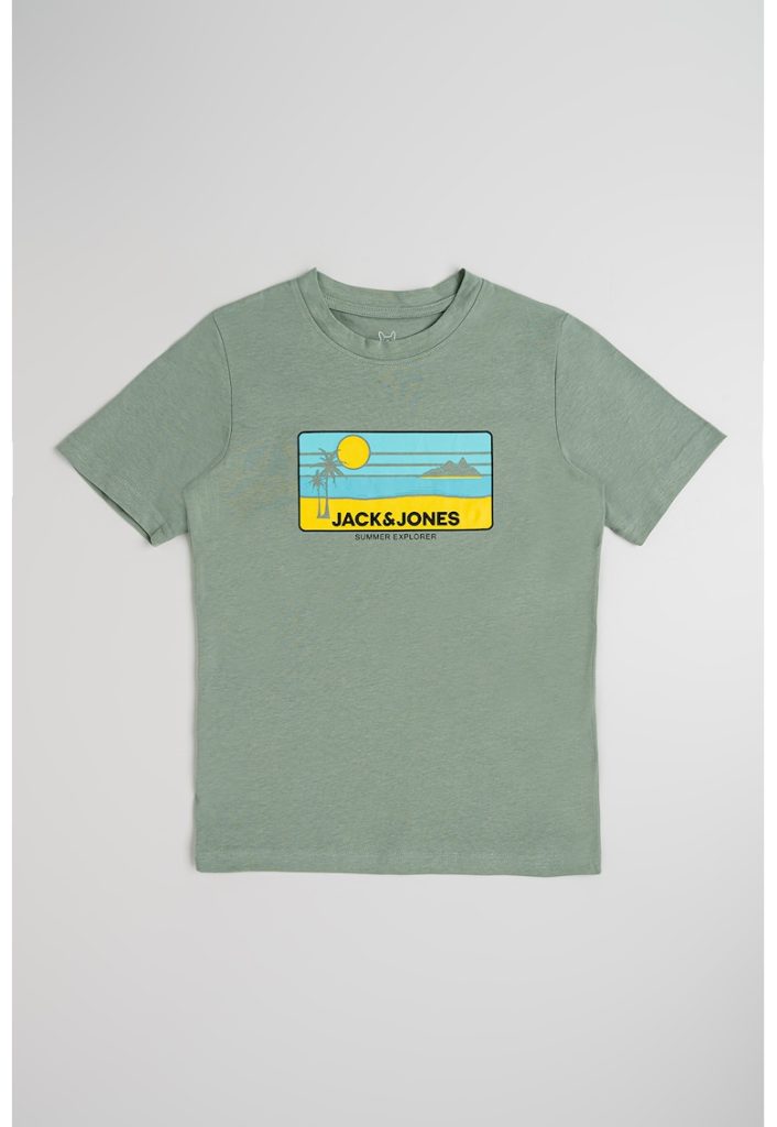 Tricou cu decolteu la baza gatului si logo-BAIETI/IMBRACAMINTE/Tricouri si maiouri-IMBRACAMINTE/Tricouri si maiouri
