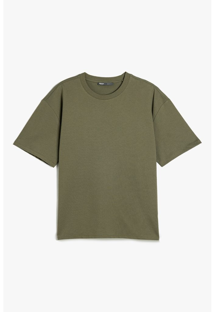 Tricou cu decolteu la baza gatului si maneci cazute-BARBATI/IMBRACAMINTE/Tricouri si maiouri-IMBRACAMINTE/Tricouri si maiouri
