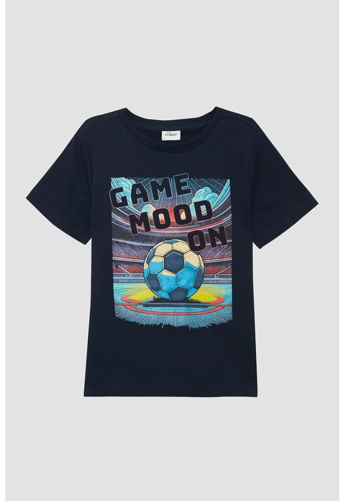 Tricou cu decolteu la baza gatului si model grafic-BAIETI/IMBRACAMINTE/Tricouri si maiouri-IMBRACAMINTE/Tricouri si maiouri