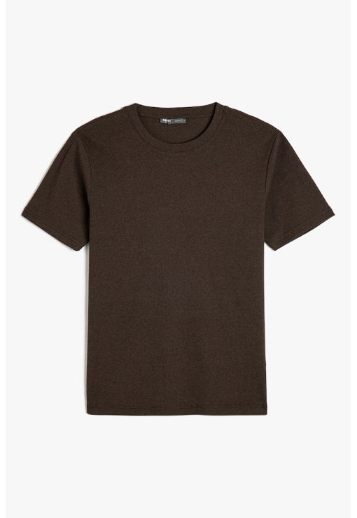 Tricou cu decolteu la baza gatului si striatii-BARBATI/IMBRACAMINTE/Tricouri si maiouri-IMBRACAMINTE/Tricouri si maiouri