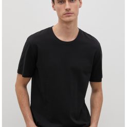 Tricou cu decolteu la baza gatului uni-BARBATI/IMBRACAMINTE/Tricouri si maiouri-IMBRACAMINTE/Tricouri si maiouri