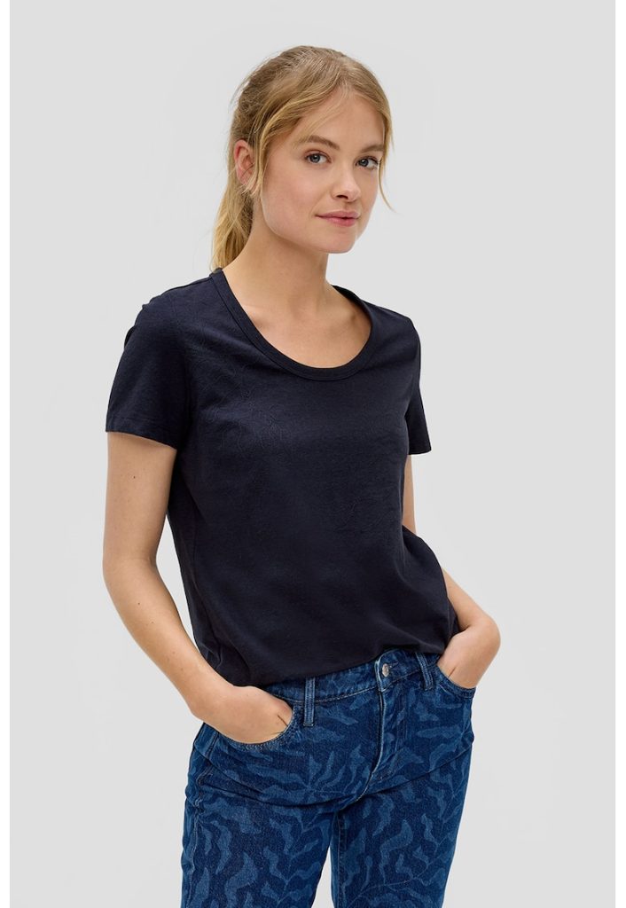 Tricou cu decolteu rotund-FEMEI/IMBRACAMINTE/Tricouri si maiouri-IMBRACAMINTE/Tricouri si maiouri