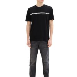 Tricou cu detaliu cu dungi-BARBATI/IMBRACAMINTE/Tricouri si maiouri-IMBRACAMINTE/Tricouri si maiouri
