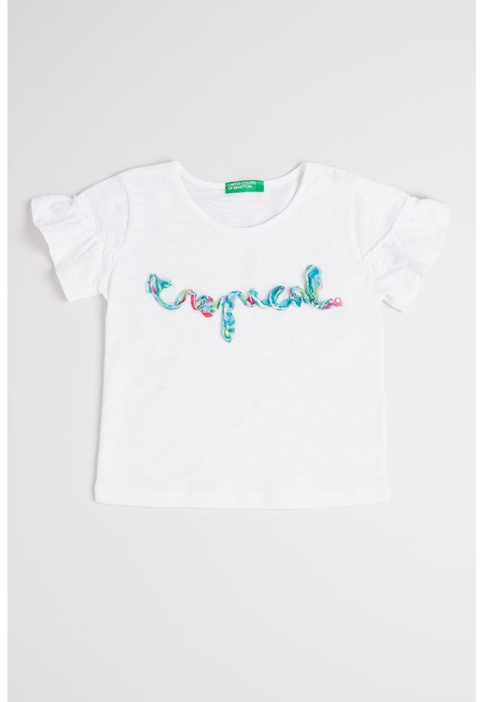Tricou cu detaliu text-FETE/IMBRACAMINTE/Tricouri si maiouri-IMBRACAMINTE/Tricouri si maiouri