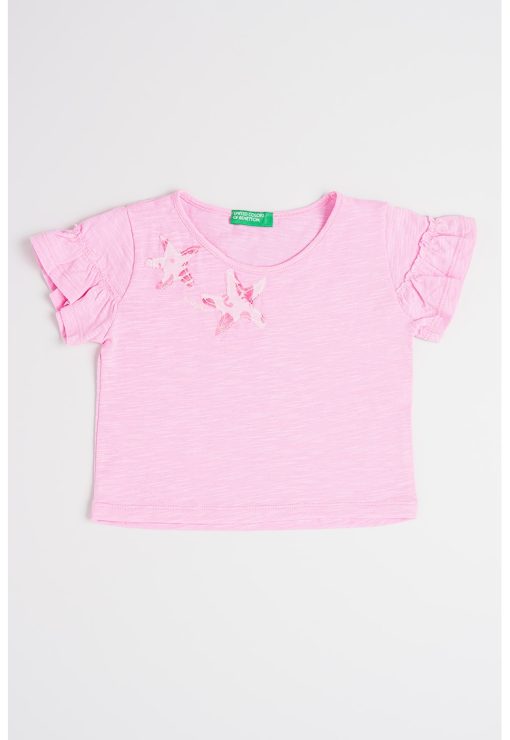 Tricou cu detaliu text-FETE/IMBRACAMINTE/Tricouri si maiouri-IMBRACAMINTE/Tricouri si maiouri