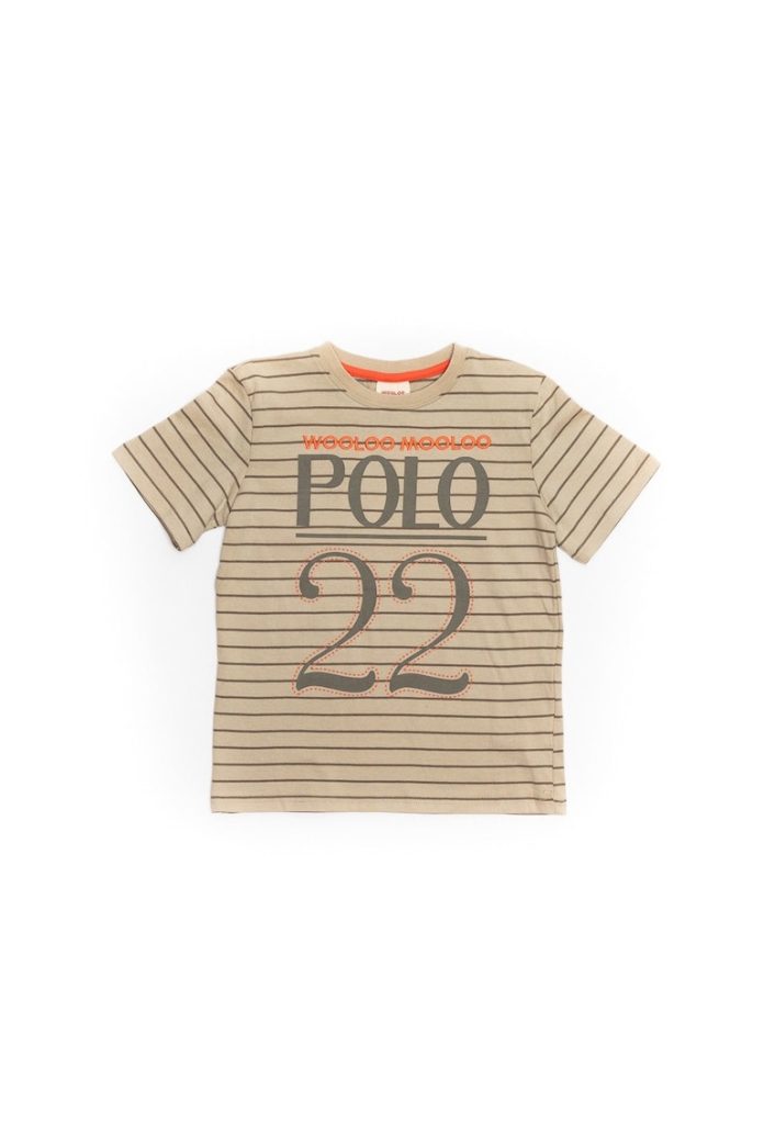 Tricou cu dungi baieti - Polo - crem - 51130 - Crem --BAIETI/IMBRACAMINTE/Tricouri si maiouri-IMBRACAMINTE/Tricouri si maiouri