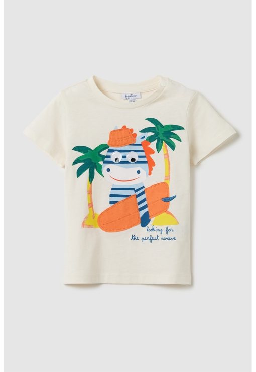 Tricou cu imprimeu contrastant-BAIETI/IMBRACAMINTE/Tricouri si maiouri-IMBRACAMINTE/Tricouri si maiouri