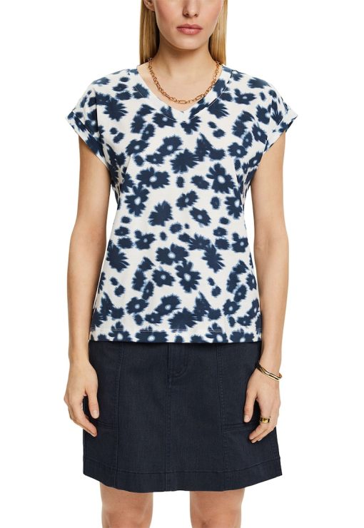 Tricou cu imprimeu floral-FEMEI/IMBRACAMINTE/Tricouri si maiouri-IMBRACAMINTE/Tricouri si maiouri