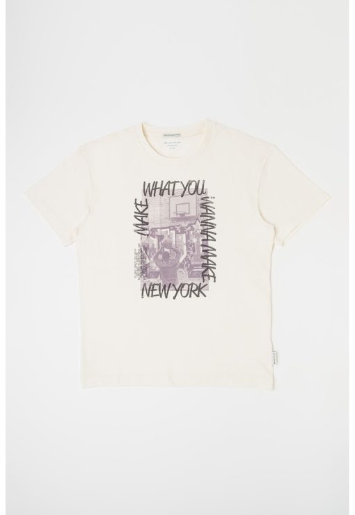 Tricou cu imprimeu frontal-BAIETI/IMBRACAMINTE/Tricouri si maiouri-IMBRACAMINTE/Tricouri si maiouri
