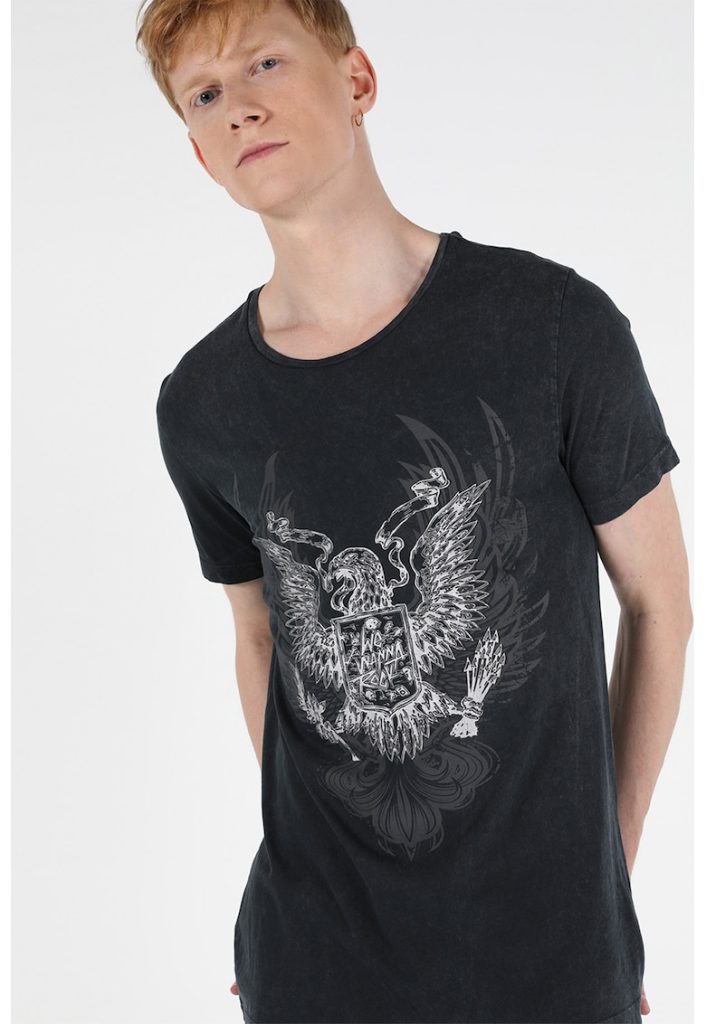 Tricou cu imprimeu grafic-BARBATI/IMBRACAMINTE/Tricouri si maiouri-IMBRACAMINTE/Tricouri si maiouri