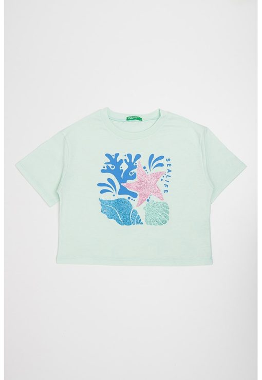 Tricou cu imprimeu grafic-FETE/IMBRACAMINTE/Tricouri si maiouri-IMBRACAMINTE/Tricouri si maiouri