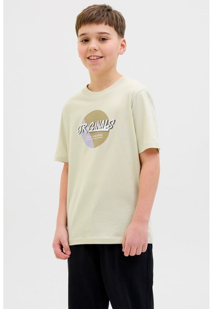 Tricou cu imprimeu logo si maneci cazute-BAIETI/IMBRACAMINTE/Tricouri si maiouri-IMBRACAMINTE/Tricouri si maiouri