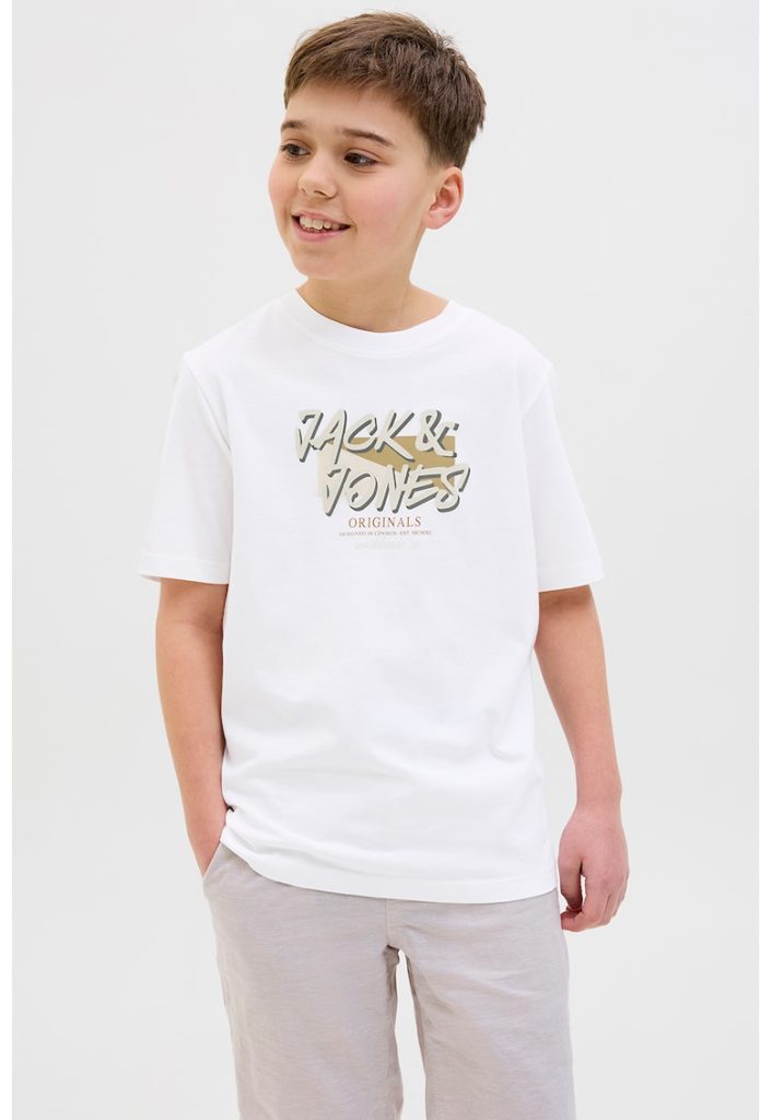 Tricou cu imprimeu logo si maneci cazute-BAIETI/IMBRACAMINTE/Tricouri si maiouri-IMBRACAMINTE/Tricouri si maiouri