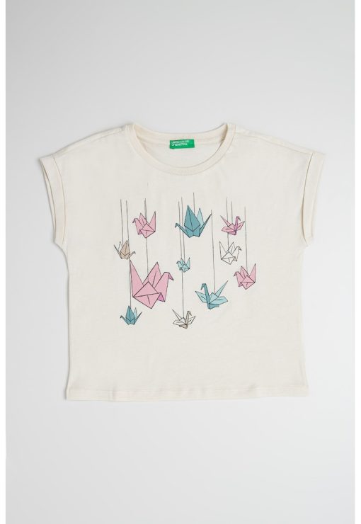Tricou cu imprimeu text-FETE/IMBRACAMINTE/Tricouri si maiouri-IMBRACAMINTE/Tricouri si maiouri