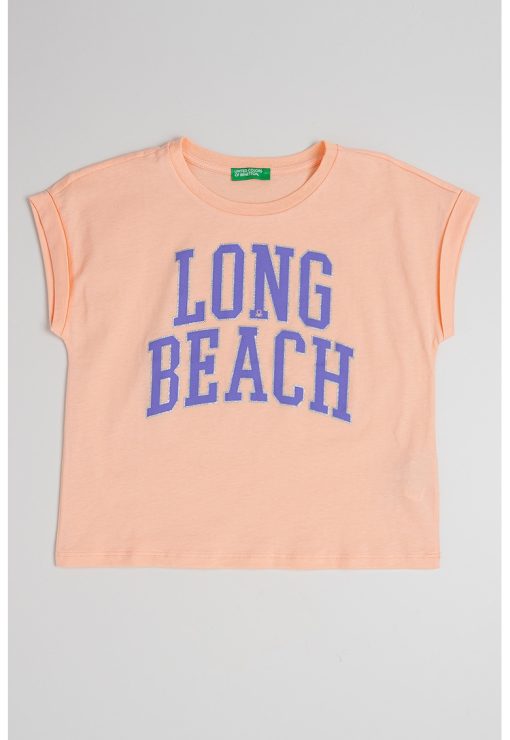 Tricou cu imprimeu text-FETE/IMBRACAMINTE/Tricouri si maiouri-IMBRACAMINTE/Tricouri si maiouri