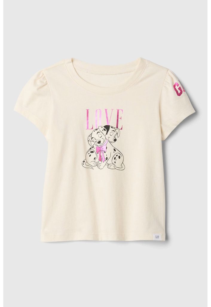 Tricou cu maneci bufante si model cu desene animate-FETE/IMBRACAMINTE/Tricouri si maiouri-IMBRACAMINTE/Tricouri si maiouri