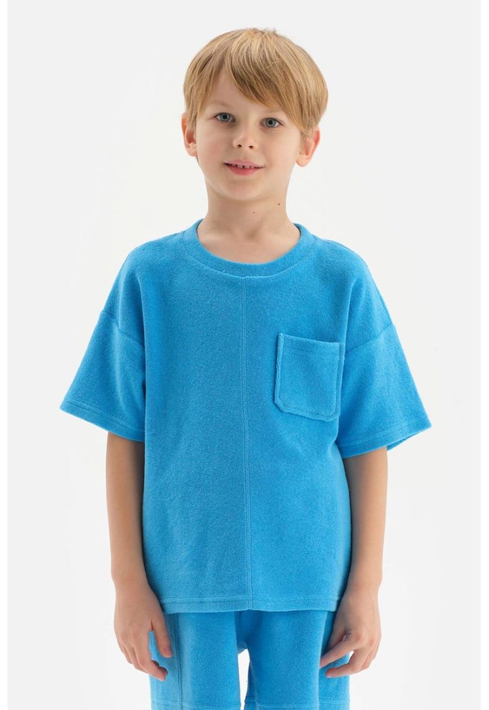 Tricou cu maneci cazute si buzunar pe piept-BAIETI/IMBRACAMINTE/Tricouri si maiouri-IMBRACAMINTE/Tricouri si maiouri
