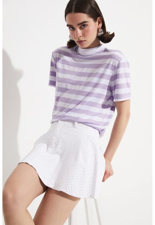 Tricou cu model in dungi-FEMEI/IMBRACAMINTE/Tricouri si maiouri-IMBRACAMINTE/Tricouri si maiouri