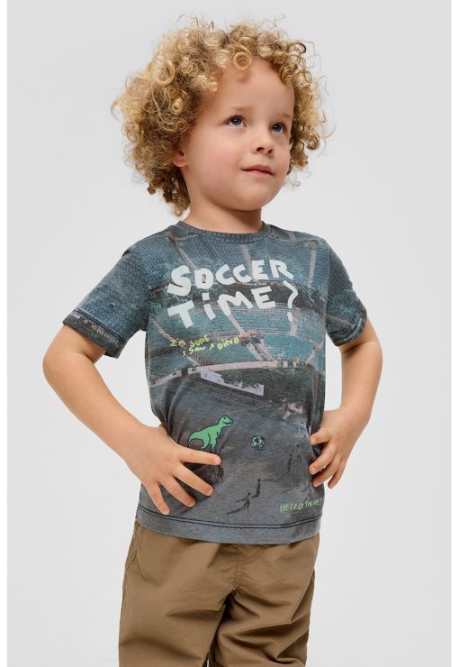 Tricou cu model si decolteu la baza gatului-BAIETI/IMBRACAMINTE/Tricouri si maiouri-IMBRACAMINTE/Tricouri si maiouri