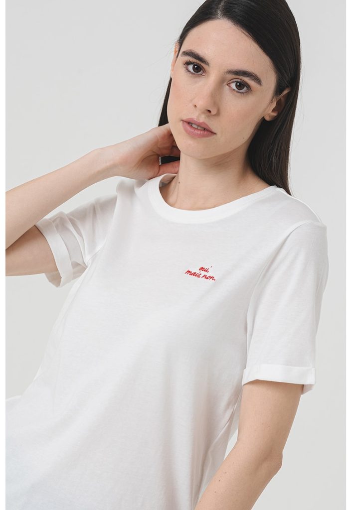 Tricou cu text-FEMEI/IMBRACAMINTE/Tricouri si maiouri-IMBRACAMINTE/Tricouri si maiouri