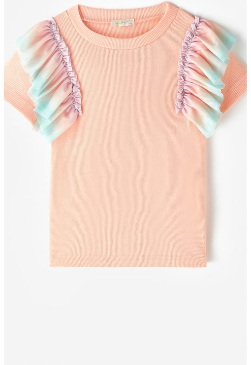 Tricou cu volane din tul-FETE/IMBRACAMINTE/Tricouri si maiouri-IMBRACAMINTE/Tricouri si maiouri