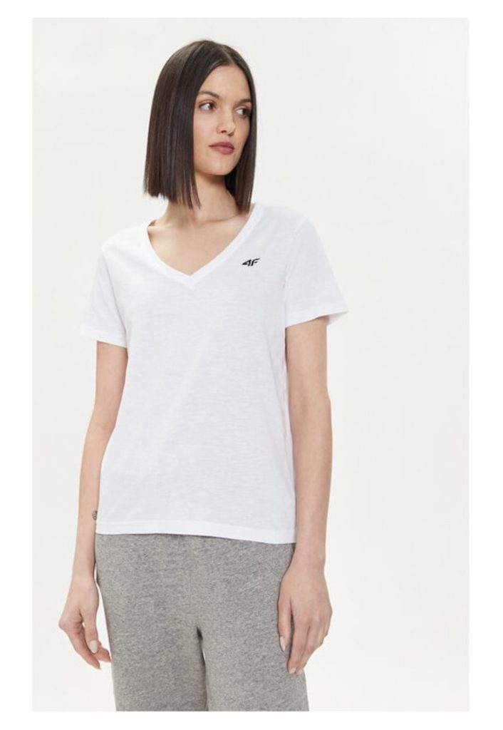 Tricou dama -  22101 - Bumbac - Alb-FEMEI/IMBRACAMINTE/Tricouri si maiouri-IMBRACAMINTE/Tricouri si maiouri