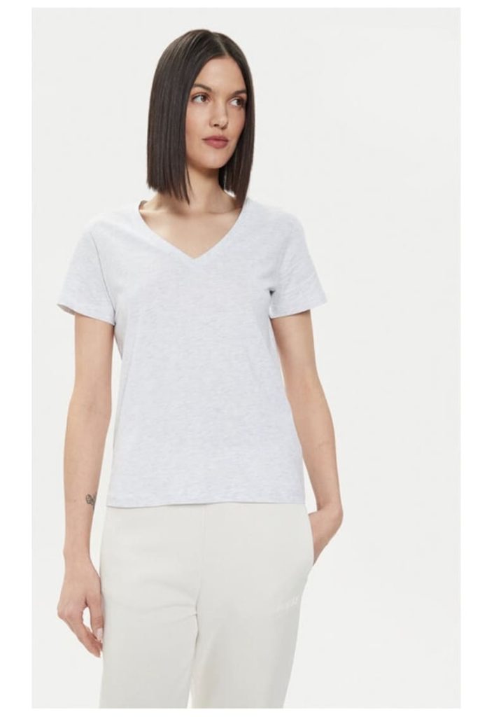 Tricou dama -  22118 - Bumbac - Gri-FEMEI/IMBRACAMINTE/Tricouri si maiouri-IMBRACAMINTE/Tricouri si maiouri