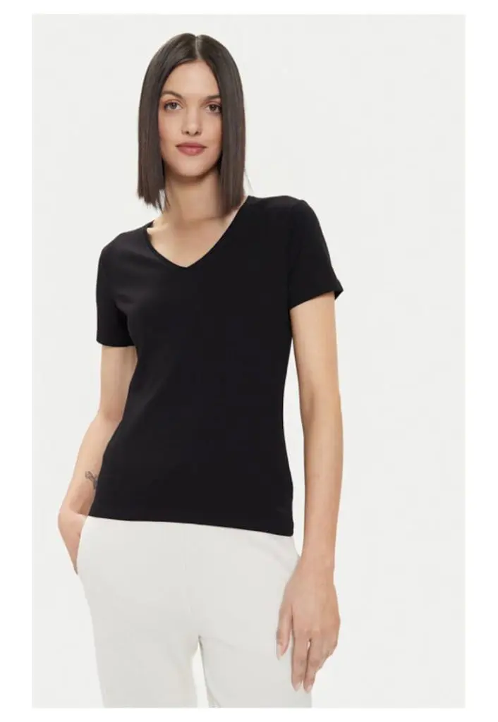 Tricou dama -  22880 - Bumbac - Negru-FEMEI/IMBRACAMINTE/Tricouri si maiouri-IMBRACAMINTE/Tricouri si maiouri