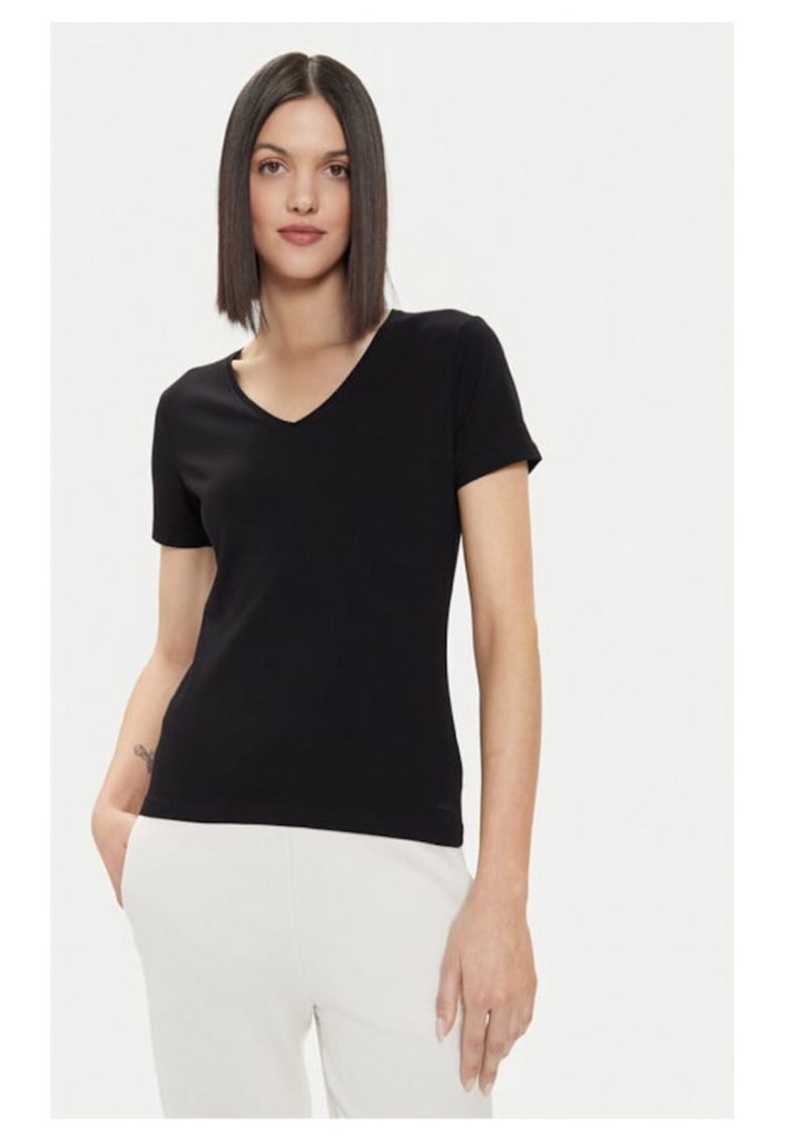 Tricou dama -  22880 - Bumbac - Negru-FEMEI/IMBRACAMINTE/Tricouri si maiouri-IMBRACAMINTE/Tricouri si maiouri
