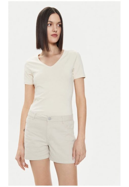 Tricou dama -  22897 - Bumbac - Ecru-FEMEI/IMBRACAMINTE/Tricouri si maiouri-IMBRACAMINTE/Tricouri si maiouri