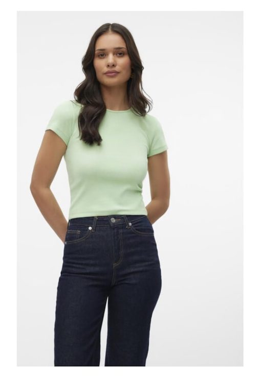 Tricou dama -  33422 - Bumbac - Verde-FEMEI/IMBRACAMINTE/Tricouri si maiouri-IMBRACAMINTE/Tricouri si maiouri