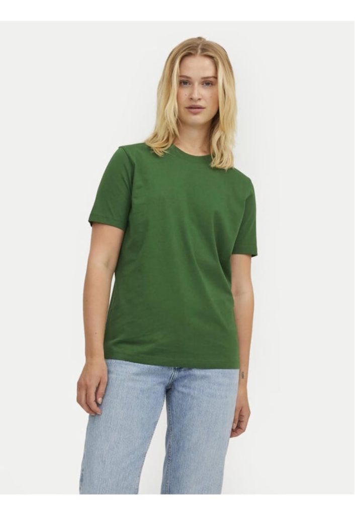 Tricou dama -  436536 - Verde - Bumbac --FEMEI/IMBRACAMINTE/Tricouri si maiouri-IMBRACAMINTE/Tricouri si maiouri