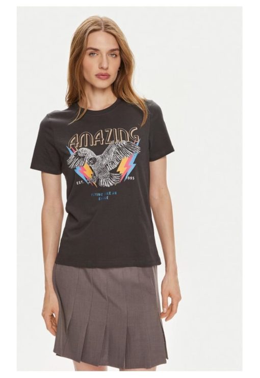 Tricou dama -  55673 - Bumbac - Negru-FEMEI/IMBRACAMINTE/Tricouri si maiouri-IMBRACAMINTE/Tricouri si maiouri