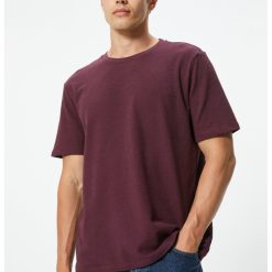 Tricou de bumbac cu decolteu la baza gatului-BARBATI/IMBRACAMINTE/Tricouri si maiouri-IMBRACAMINTE/Tricouri si maiouri