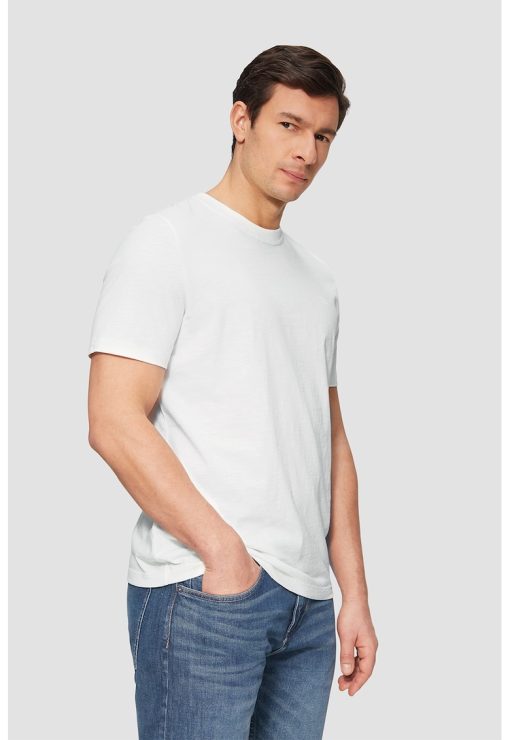 Tricou de bumbac cu decolteu la baza gatului-BARBATI/IMBRACAMINTE/Tricouri si maiouri-IMBRACAMINTE/Tricouri si maiouri